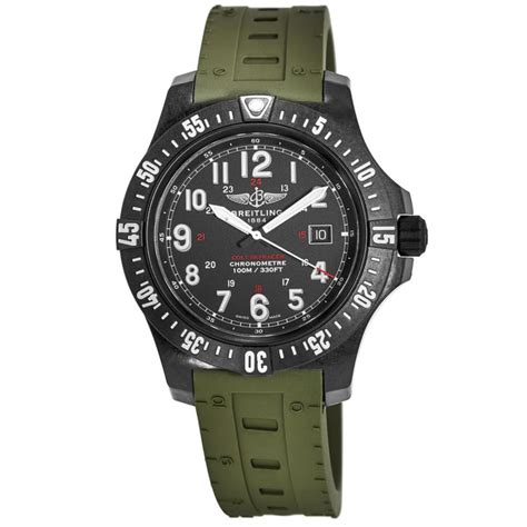 breitling colt skyracer army green rubber watch|Breitling colt skyracer strap.